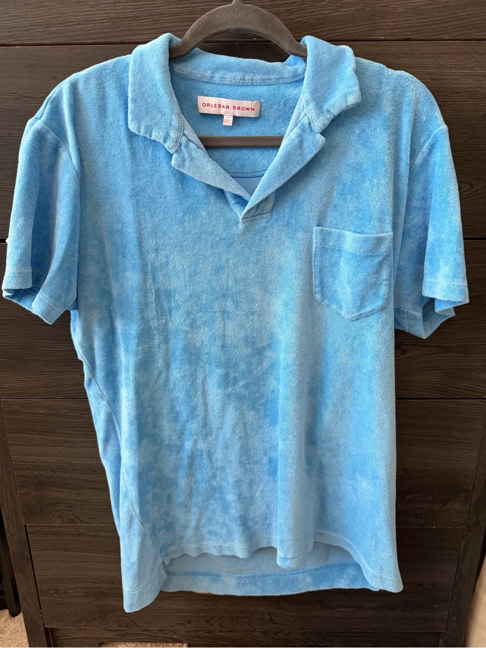 Orlebar Brown Sky Blue Terry Polo Shirt